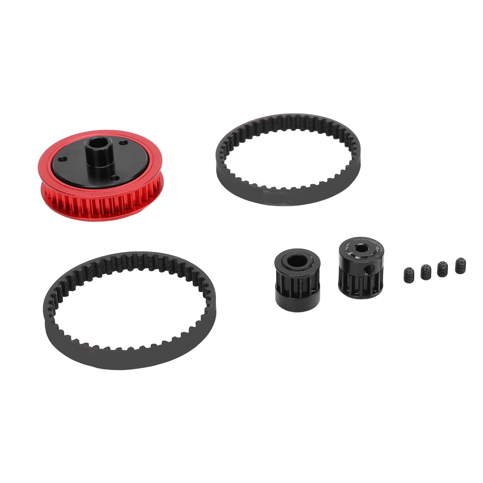 Adjustable Aluminum Alloy Belt Drive Transmission Gear System with Wheel Base Pulley for Axial SCX10 1/10 90046 90047 RC Car