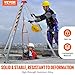 VEVOR Confined Space Tripod Kit, 1800 lbs Winch, Confined Space Tripod 7' Legs and 98' Cable, Confined Space Rescue Tripod 32.8' Fall Protection, Harness, Storage Bag for Traditional Confined Spaces