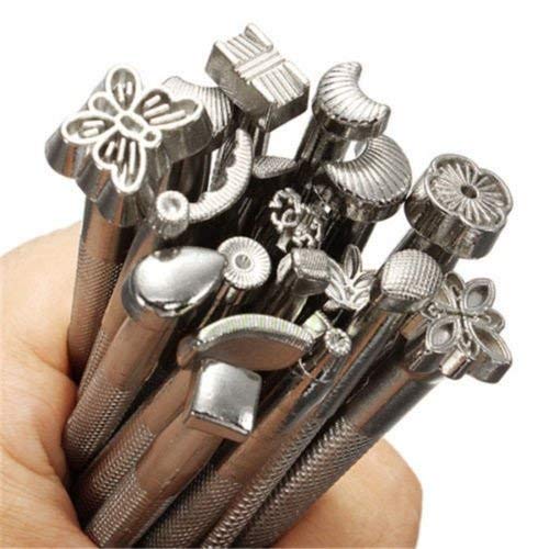 20 Pcs Leather Tools Working Saddle Making Set Carving Craft Stamps Punch DIY New