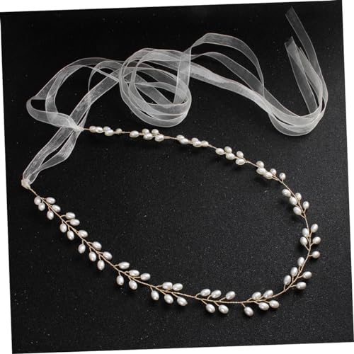 BESPORTBLE Elegant Pearl Bridal Waistband Sash Belt for Wedding Dress Handmade Ribbon and Pearl Accessory Bride Belt for Formal Occasions and Waist Chain3