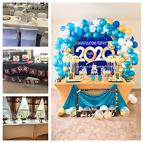 Pzzpzs Spandex Fitted Stretch Table Cover For 6Ft Folding Tables, Rectangular Tablecloth, Perfect For Party Of Wedding, Black #TOP6