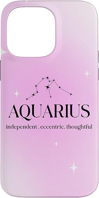 Aquarius Independent Eccentric Thoughtful Zodiac Sign Case for iPhone 14 Pro Max