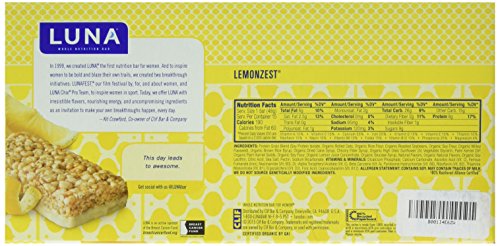 CLIF BAR LUNA BAR,OG3,LEMON ZEST, 1.69 OZ - image 2