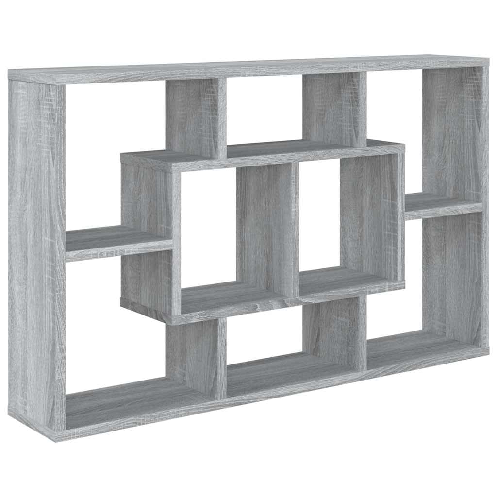 Sonoma - Estantería de pared (85 x 16 x 52,5 cm, madera con 8