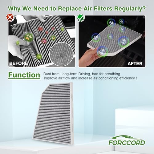 Image of Internal Cabin Air Filter Fits for 2015-2020 Tesla Model X | Replace#103904200A, 103904200B, PC99459X, Cabin Filter Replacement Passenger Compartment Air Filters Car Accessories