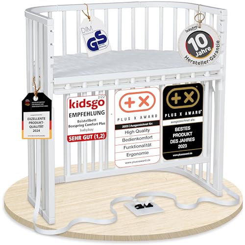 babybay Boxspring Comfort Plus Beistellbett, weiß lackiert mit...