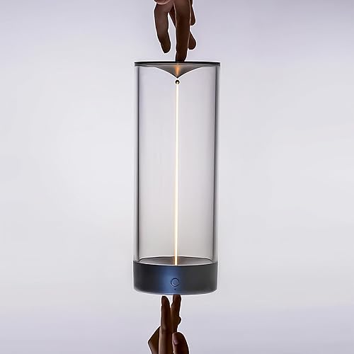AUGE LIGHT Lámpara de escritorio minimalista inalámbrica, lámpara de mesa LED recargable, moderna, luces regulables con 3 niveles para juegos,
