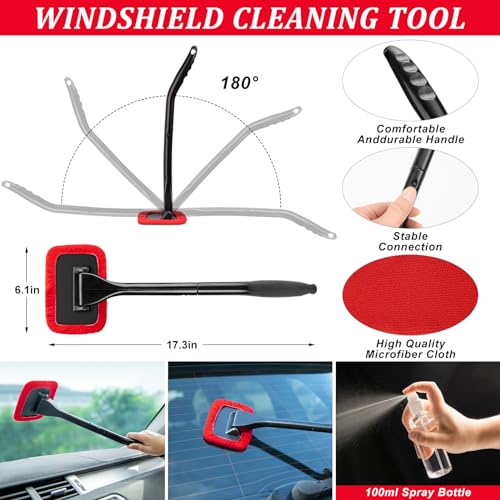 GPUSFAK 46Pcs Car Wash Cleaning Kit with Foam Gun Sprayer Detailing Brushes Car Vacuum Collapsible Bucket Windshield Cleaning Tool Tire Brush Towels Complete Interior Exterior Detailing Set for Car - Image 6