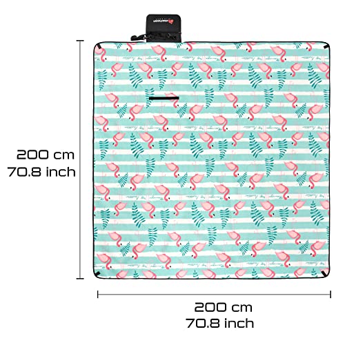 meteor Extra Large 200 x 220 XXL Picknickdecke Outdoor stranddecke wasserdichte sanddichte tolle Picknick-Matte Fleece Draussen Decken groß Camping-Decke Matte Thermo isoliert