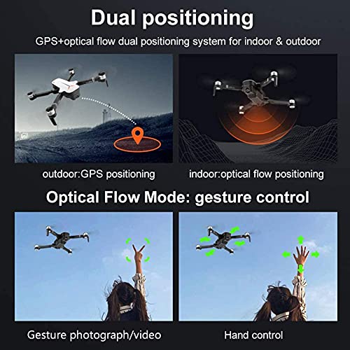 GPS-Drohne mit 4K-Kamera für Erwachsene, 5G WiFi Brushless RC-Drohne, Optische Flusspositionierung, Headless-Modus, Höhenhaltung, Follow Me Faltbarer RC-Quadcopter mit Handtasche – Bild 6