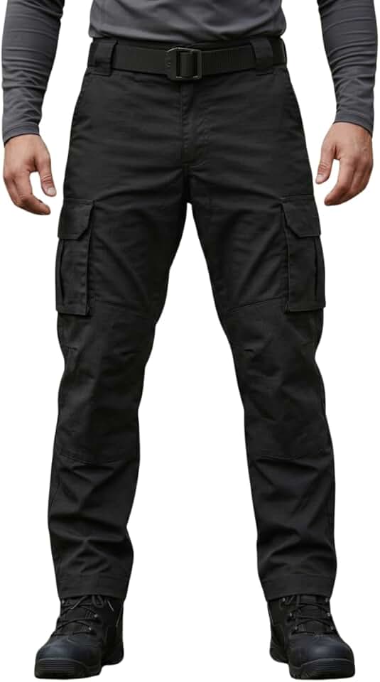 Calça Cargo Tática Militar Masculina Rip Stop Reforçada para uso ao ar livre e no campo