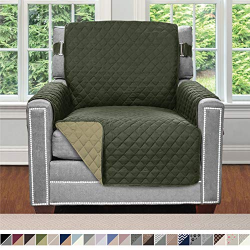 Sofa Shield Original Patent Pending Reversible Chair Protector for Seat Width up to
