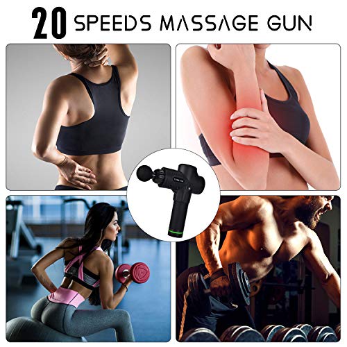 20 Speeds Massage Gun with Touch Screen, Cordless Handheld Deep Tissue Muscle Massager, Chargeable Percussion Device Super Quiet - Thumbnail 7