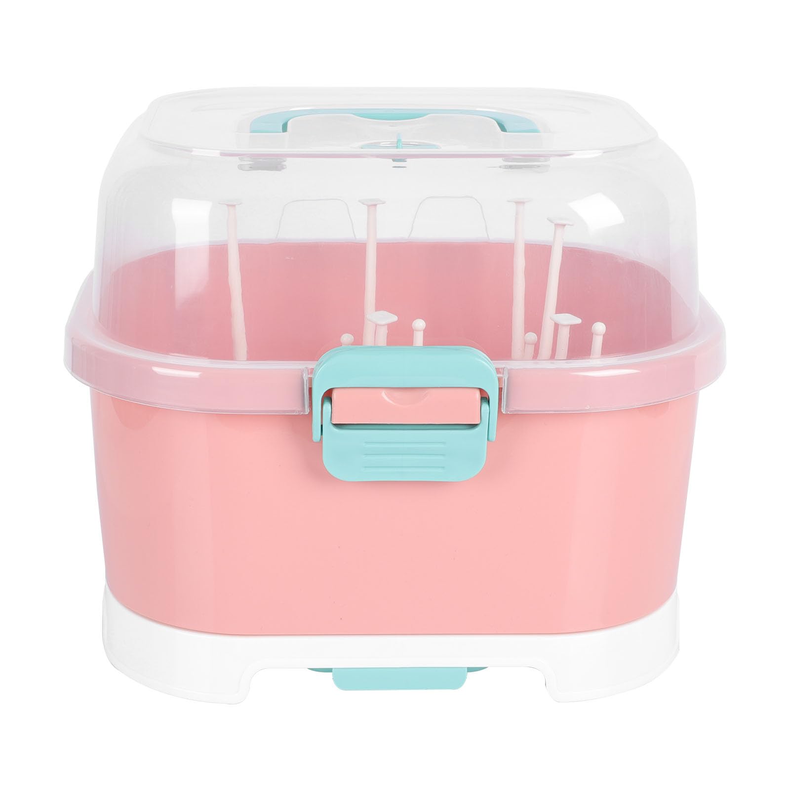 Égouttoir à Biberons pour Bébé Boîte de Drainage Grosse Capacité en PP Détachable pour Séchage et Rangement Anti-poussière Pratique à Usage Domestique