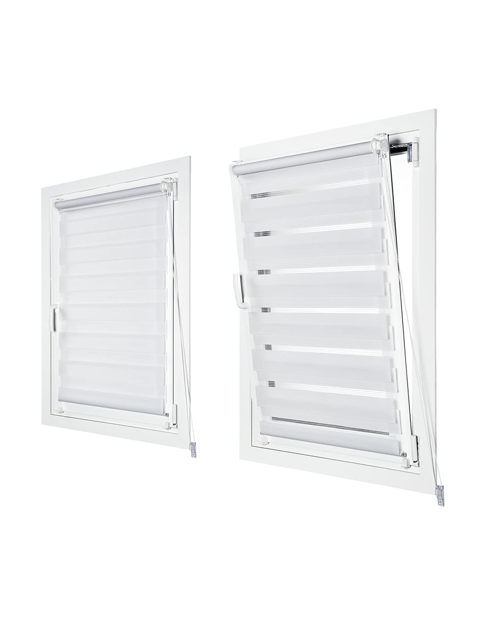 Stor Planet - Clip&Fix Rollo für Nacht und Tag Weiß Stor Planet 120 (B) x 180 (H) cm
