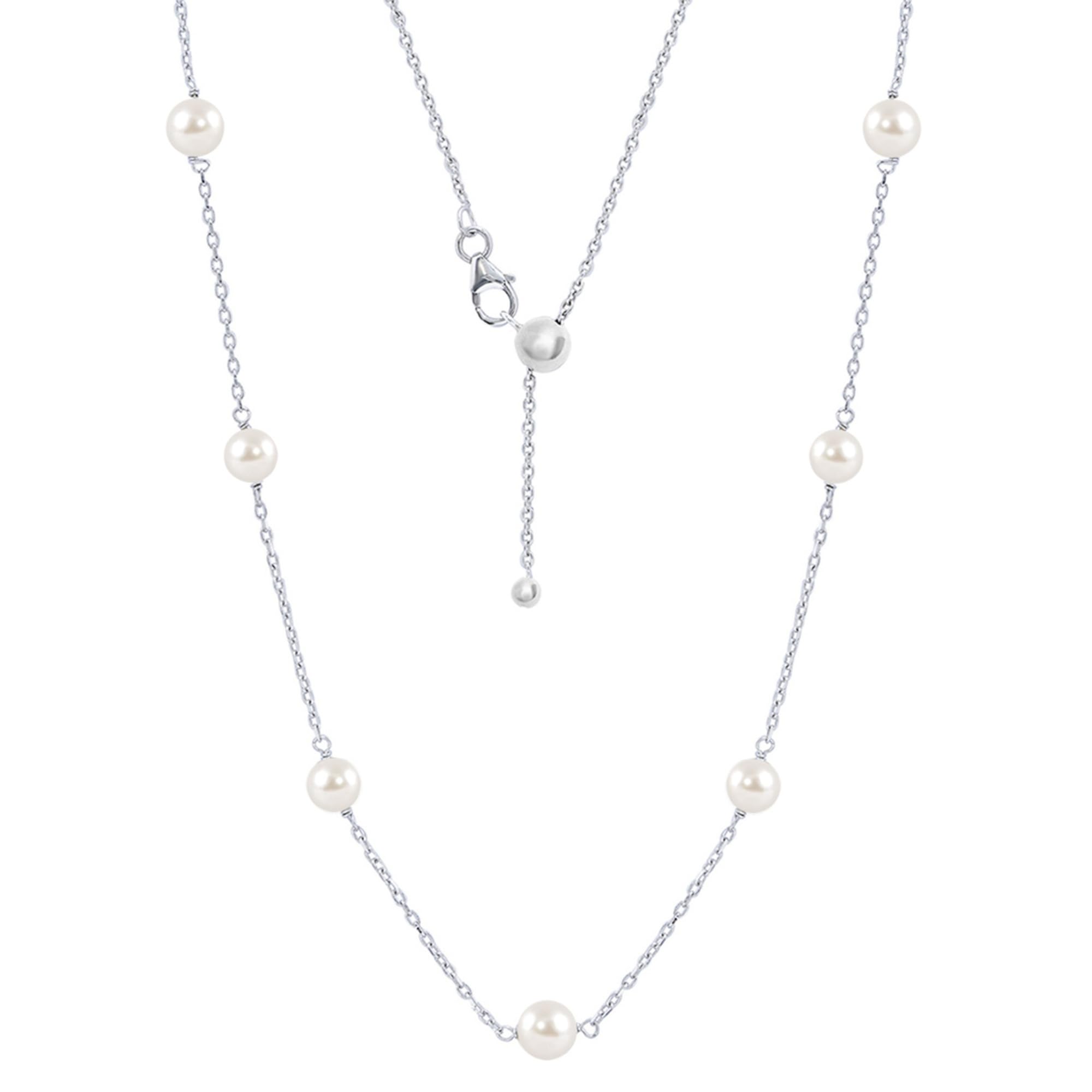 zavya 925 Sterling Silver Waist Chain | Rhodium-Plated “Dainty Pearl” 34 + Adjustable in Belly Chain | Pearl Accents | Certificate & Gift Pouch-picture-17