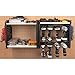 Performance Tool W7704 17-in Five Level Power Tool Storage Rack: 200 lb Limit, 9-Gauge Solid Steel Frame, Baked on Powder Coat Finish with 1/4-in Peg Holes, For Garage/Home, Black/White