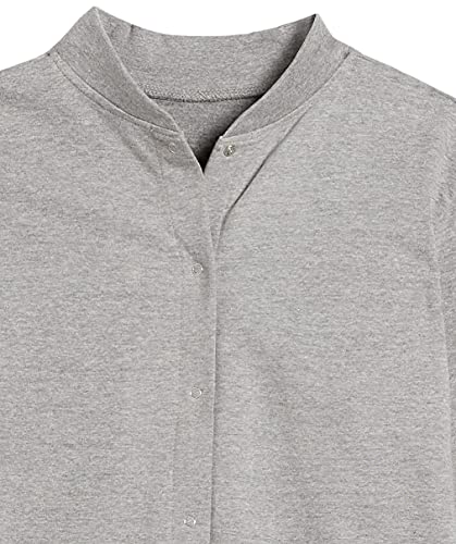 Image of AmeriMark Women Fleece Snap Button Cardigan Sweatshirt Coat - Ladies Soft Lightweight Warm Long Sleeve Jacket with Pockets