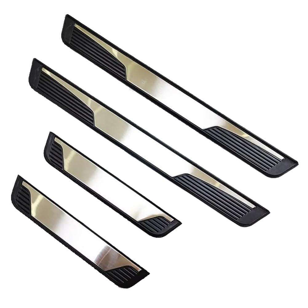 Car Door Sill Scuff Protector for Mitsubishi Lancer Evolution IX 2005-2007,Entry Guard Plate Trim Protection Cover Welcome Pedal Anti-Scratch Threshold Accessory,B/Silver