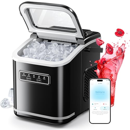 ecozy Smart Ice Maker, Portable Ice Makers Countertop with App Remote & Voice Control, 9 Bullet Ice...