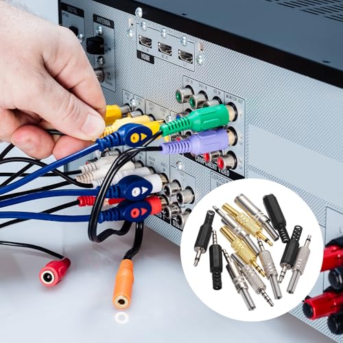 MECCANIXITY 10 Pcs 1/8" TS Audio Male Plug miniatura 5