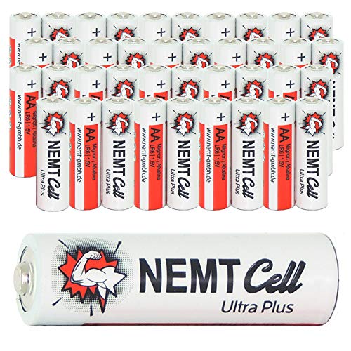 40 pilas alcalinas AA Mignon NEMT Cell MN1500 LR6 AM3