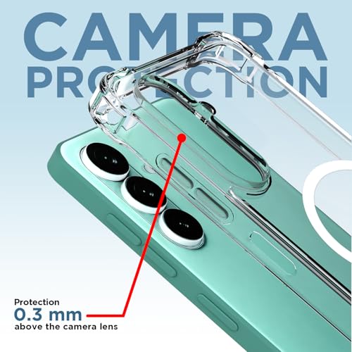 Image of Amazon Basics Back Cover for Samsung Galaxy A27 5G / M47 5G Mag-Safe Shockproof PC + TPU Protective Case Magnetic Support Bumper Case (Transparent Mag-Safe)