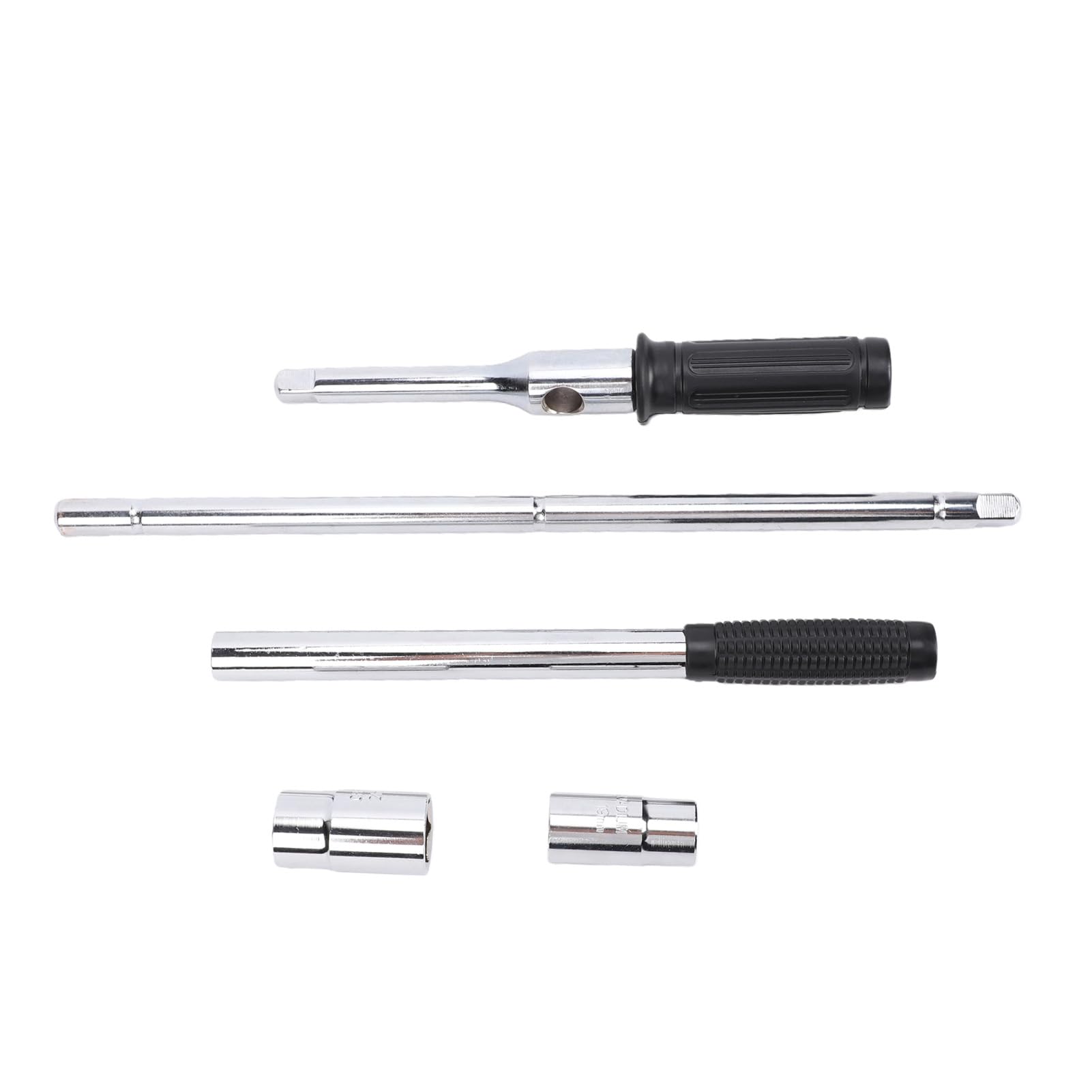 Extended Lug Wrench with 280mm Extension Bar | Stal chromowo-wanadowa poddana obróbce cieplnej, Uniwersalna do sedanów i SUV-ów, Zawiera 4 gniazda