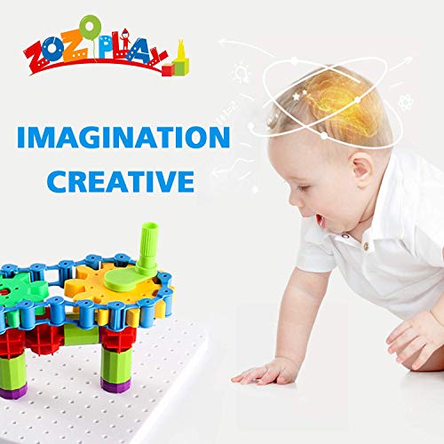ZOZOPLAY STEM Learning Toy – 170 PCS Creative Engineering Gears & Construction Building Blocks, Kids Gears Toy Educational Set for Boys and Girls Ages 4–8 - Image 3