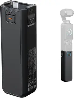 SmallRig Osmo Pocket 4P/4/3/Xtra Muse対応 バッテリーハンドル 5000mAh DJI対応 5705 | 20W急速充電パワーグリップ、ワイヤレスマイク直接接続、三脚/自撮り棒用1/4インチネジ、スマート温度制御
