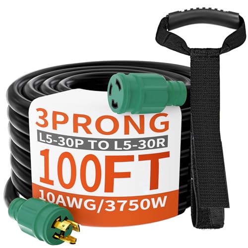 Heavy Duty 30A Generator Cord 100FT Waterproof