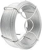 Material: hierro (galvanizado), ideal para colgar cuadros y espejos, manualidades, arreglos florales y aplicaciones en el hogar. Alambre para usar en el jardín para actuar como un cable de anclaje o para entrenar plantas a través de una pared, cerca, etc.