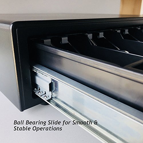 Beelta 16" Pos Cash Drawer Stainless Steel Front,Removable Tray,5Bill/5Coin,Rj11 Cable Included,Key Lock,24V,Bk1616B #TOP2