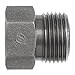 Brennan Industries FS0403-08-10 Steel Straight O-Ring Face Seal Fitting, 1"-14 NPT Thread, 0.506" Bore x Male Face Seal