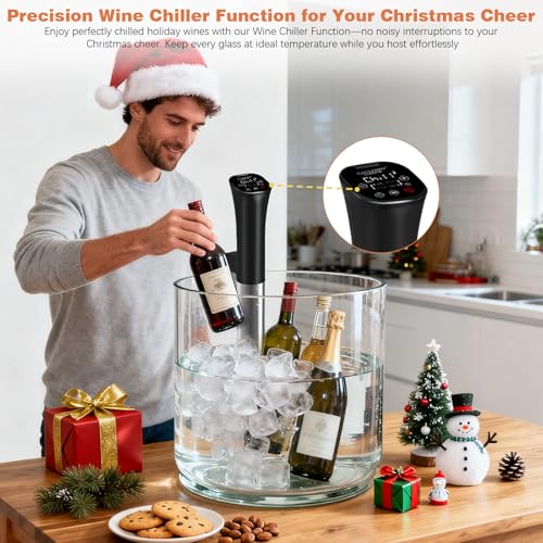 Image of CATTLEMAN Sous Vide Cooker, Wine Chiller, 1000W, Sous Vide Machine for Kitchen, Immersion Circulator, Sous Vide Kit with Vacuum Bags, Vacuum Pump, Accurate Temperature Timer, Fast Heating