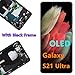 OLED Galaxy S21 Ultra LCD Screen Replacement for Samsung Galaxy S21Ultra 5G Display Touch Screen Digitizer Assembly SM-G998U SM-G998U1 Support Fingerprint. (With Black Frame+Back Cover Adhesive+Tools)