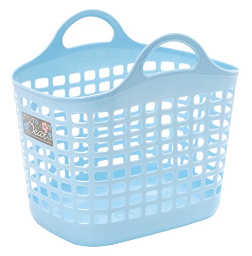 サンコープラスチック ランドリーバスケット ビートバスケット NO2 パステルブルー