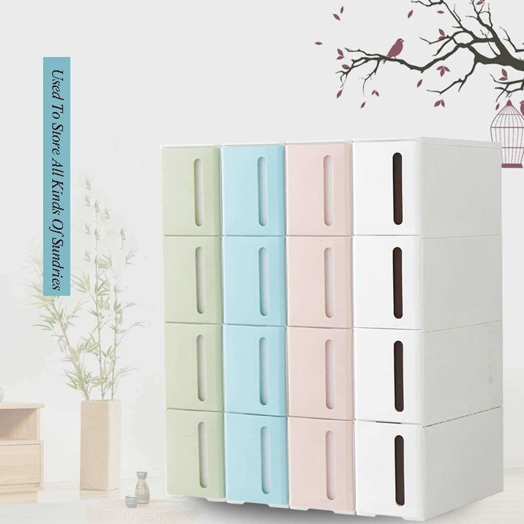 Storage Bins Sleeve Cabinet Narrow Can Be Stacked Multi-Layer Drawer Bathroom Rack Bedroom Living Room(Green)