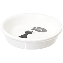 Trixie ciotola in ceramica per gatti, 0.25 l, diametro 13 cm, bianco, nero