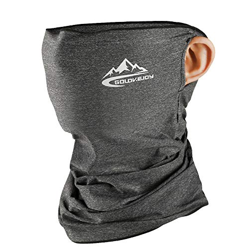 Takihoo Neck Gaiter Balaclava Bandana Headwear, Ice Silk Cooling Sports Face Scarf for Dust Outdoors Gray