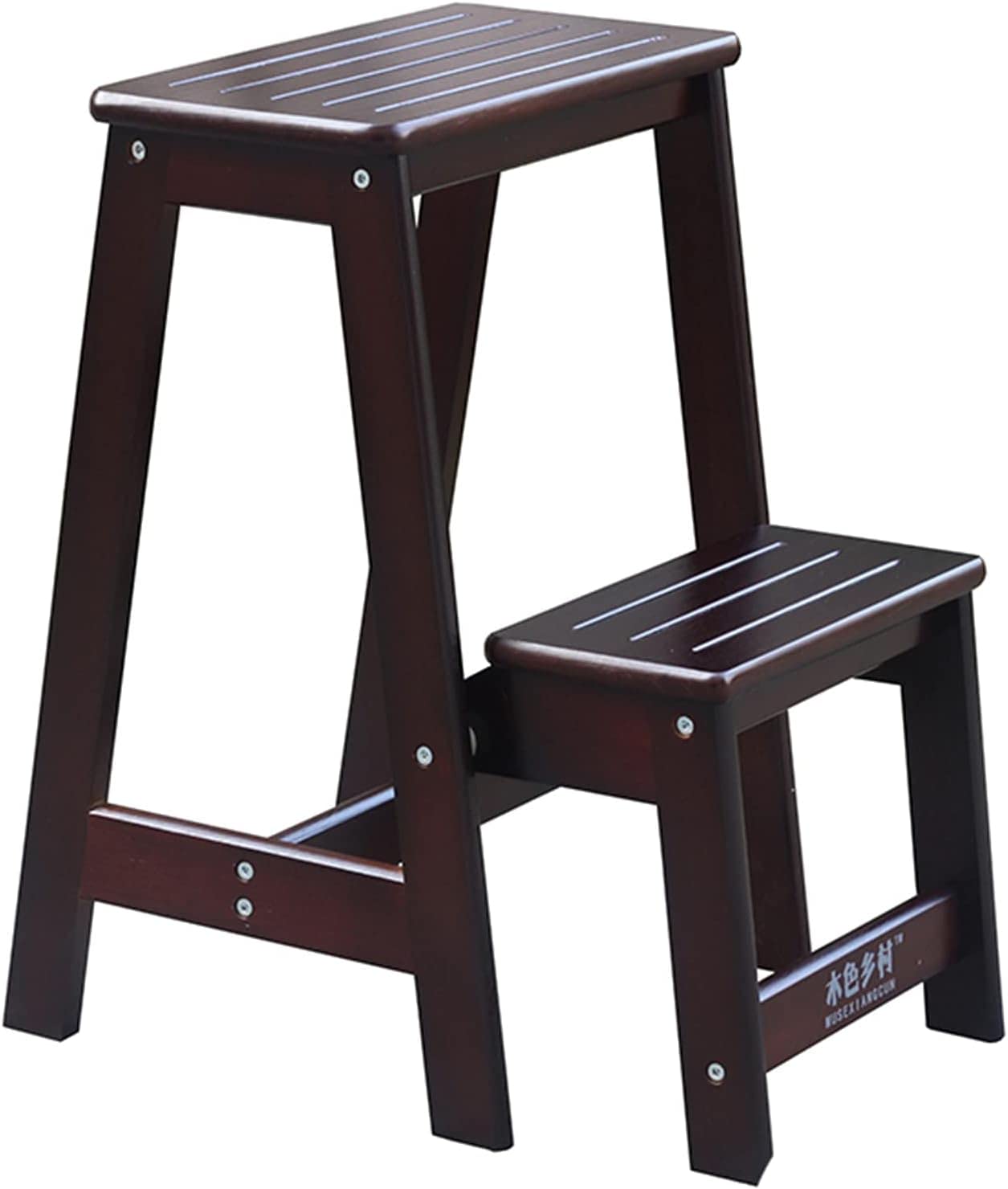 Taburete de escalera plegable OKUOKA de madera para el hogar