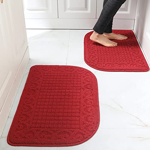 COSY HOMEER 27x18 Anti-Fatigue Kitchen Rug Mats, 2-Pack