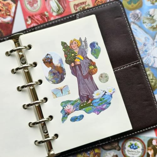 Image of 500+ Pcs Vintage Gilded Heritage Sticker Book - Elegant Baroque Art Decals, Pre-Cut Waterproof & Repositionable Stickers for Scrapbook, Journal, Phone Case & DIY, No Residue