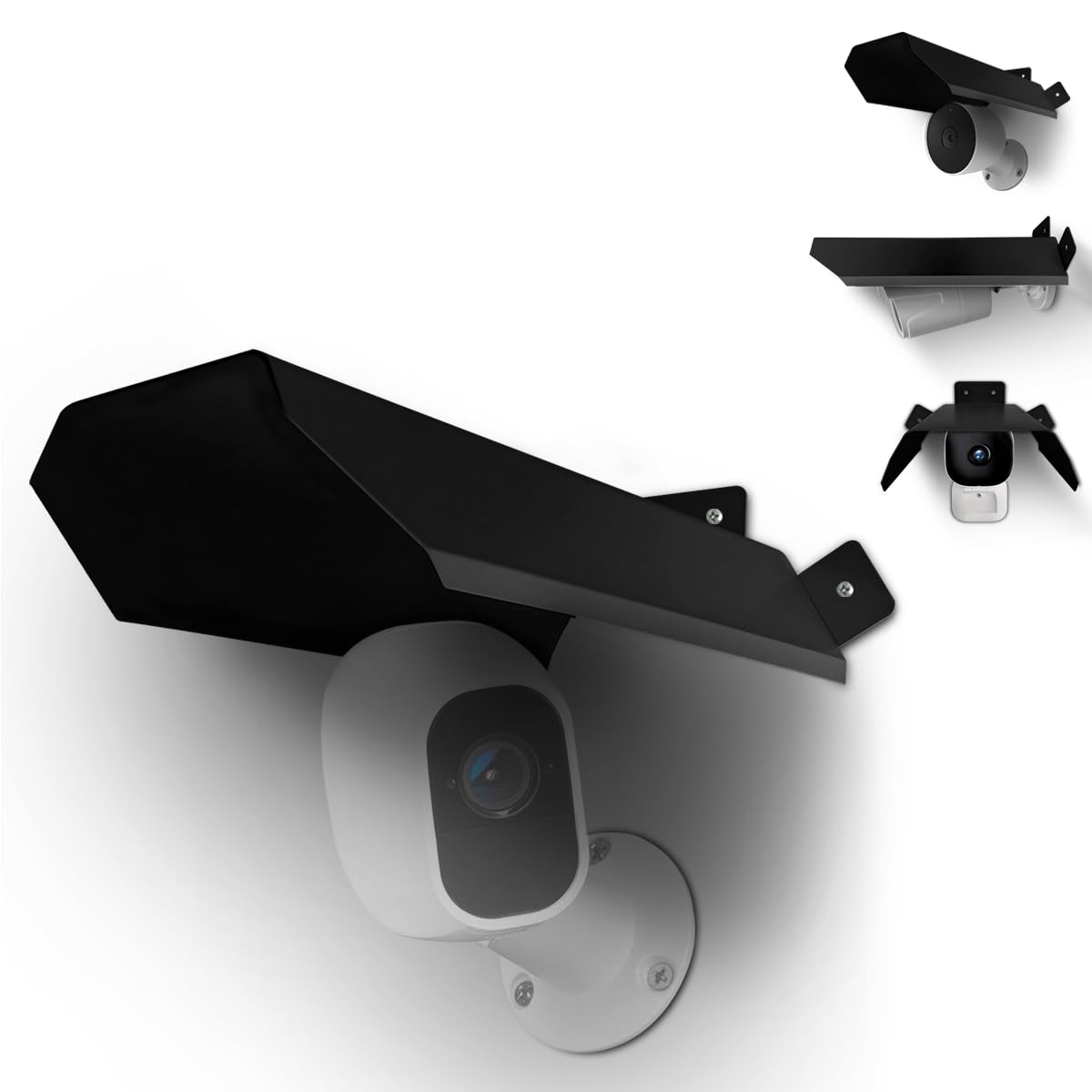 (Universal Security Camera Sun Rain Cover Shield)Protective Roof for Dome/Bullet Outdoor Camera, Stick Up Cameras, Weather Cover, Weatherproof, Metal