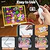 Fanrui 11.8 X 7.9 Inch Acrylic Dry Erase Board with Colors,Glowing LED Kids Drawing Note Memo Board, USB Power, Rewritable, Dimmable, Night Light, Clear Desktop White Board for Home Office School