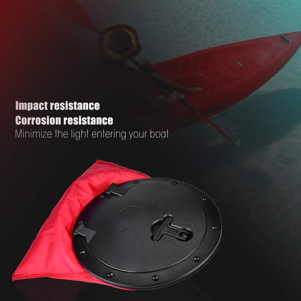 Dilwe Batterieabdeckung, Wasserdicht, Kajak Deckel, 26 cm Durchmesser, mit Schrauben und Aufbewahrungstasche f¨¹r Outdoor, Boot, Freizeit