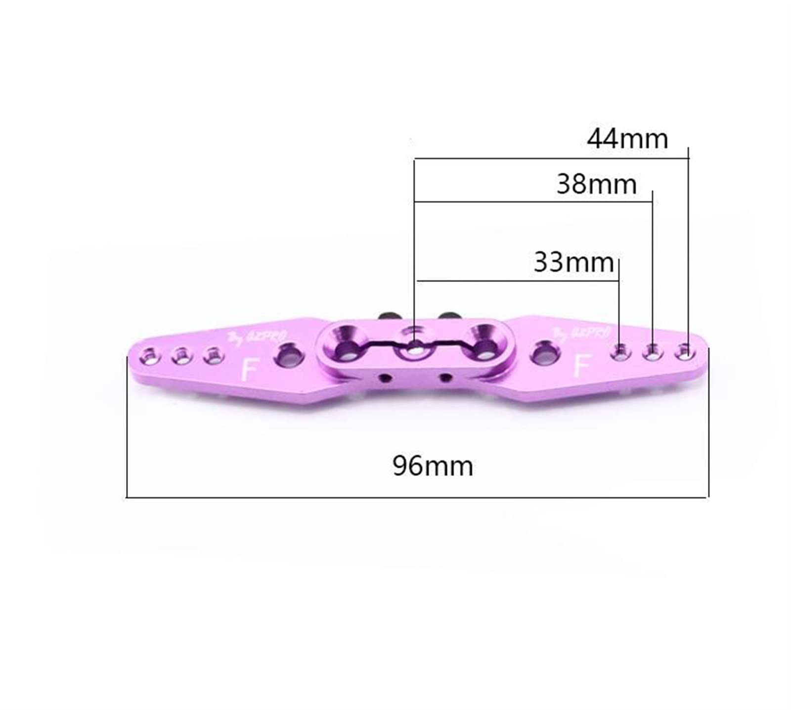 DingMotuo 2 Pcs 23T/24T Long Straight Servo Horn Steering Arm Rocker for JR/SANWA/KO/HIREC Servo of DIY RC Car/Airplane/Boat Model(23T Azure)