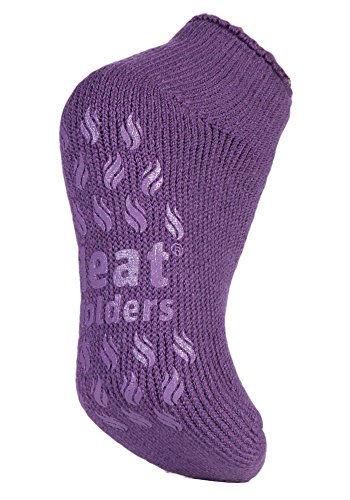 HEAT HOLDERS - Donna calze corti a pantofola antiscivolo calzini 37-42 eur (Lilac)