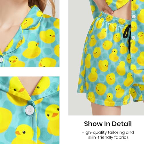 2 Piece Pjs Womens Button Down Pajamas Set Short Sleeve Soft Sleepwear4