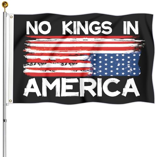 No Kings In America Flag 3x5Ft for Outside Large Garden Yard Flags Outdoor Decoration, Pole Not...